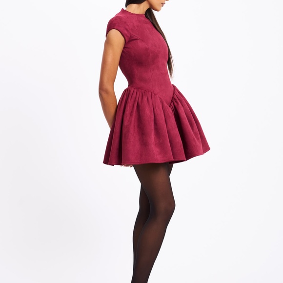 Miss Circle “Jacqueline” Backless Mini Dress in Burgundy — Size M - Picture 8 of 14